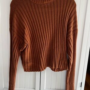 American Eagle Outfitters Rust Cowl Neck Sweater